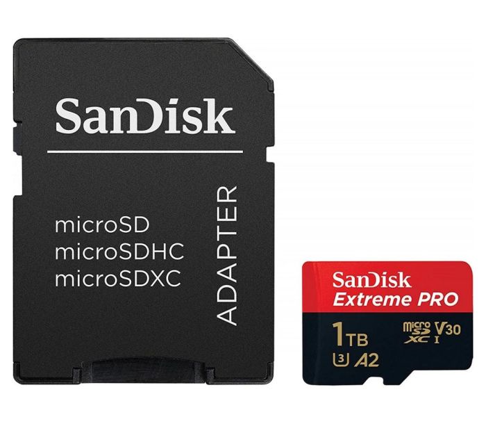 Карта памяти SanDisk Extreme Pro microSDXC 1TB UHS-I U3 V30 A2, R/W 160/90 МБ/с