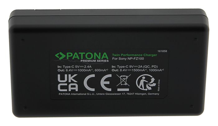 Зарядное устройство Patona Premium Twin Performance PD для NP-FZ100