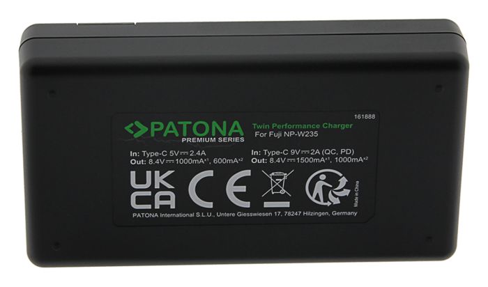 Зарядное устройство Patona Premium Twin Performance PD для аккумулятора Fuji NP-W235