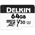 Карта памяти Delkin Devices Hyperspeed microSDXC 64GB UHS-I U3 V30, R/W 100/75 МБ/с Карта памяти Delkin Devices Hyperspeed microSDXC 64GB UHS-I U3 V30, R/W 100/75 МБ/с