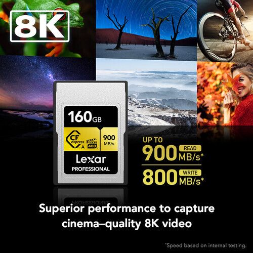 Карта памяти Lexar Professional Gold CFexpress Type A 160GB VPG400, R/W 900/800 МБ/с