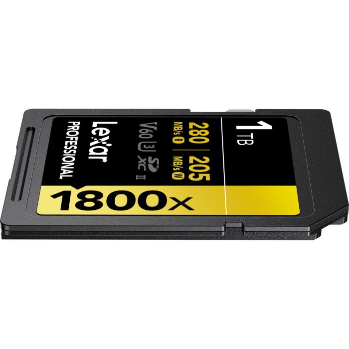 Карта памяти Lexar Professional 1800x Gold SDXC 1TB UHS-II U3 V60, R/W 270/205 МБ/с