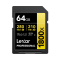 Карта памяти Lexar Professional 1800x Gold SDXC 64GB UHS-II U3 V60, R/W 280/210 МБ/с