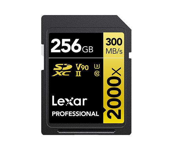 Карта памяти Lexar Professional 2000x Gold SDXC 256GB UHS-II U3 V90, R/W 300/260 МБ/с