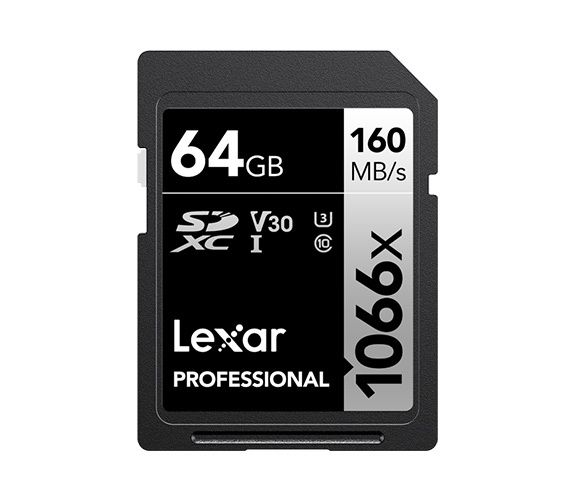 Карта памяти Lexar Professional 1066x Silver SDXC 64GB UHS-I U3 V30, R/W 160/70 МБ/с