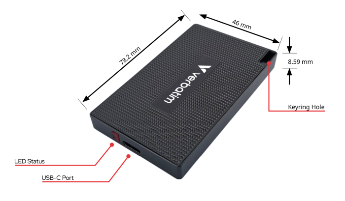 Внешний накопитель Verbatim Metal Mini SSD 1TB, USB 3.2 Gen2х2, R/W 2000/1750 МБ/с