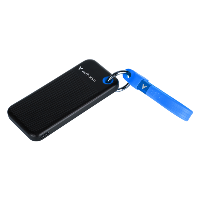 Внешний накопитель Verbatim Pocket SSD 1TB, USB 3.2 Gen2, R/W 1000/1000 МБ/с черный/синий