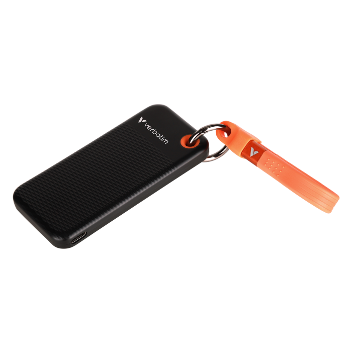 Внешний накопитель Verbatim Pocket SSD 1TB, USB 3.2 Gen2, R/W 1000/1000 МБ/с черный/оранж