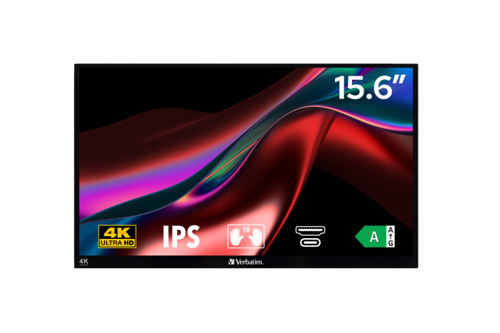 Портативный сенсорный монитор Verbatim Portable Touchscreen Monitor 15.6" Ultra HD 4K