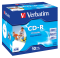 Оптический диск Verbatim CD-R 700MB 52X AZO Wide Inkjet Printable, Slim Case, 10 шт