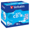 Оптический диск Verbatim CD-R 700MB 52X AZO Crystal, Slim Case, 10 шт