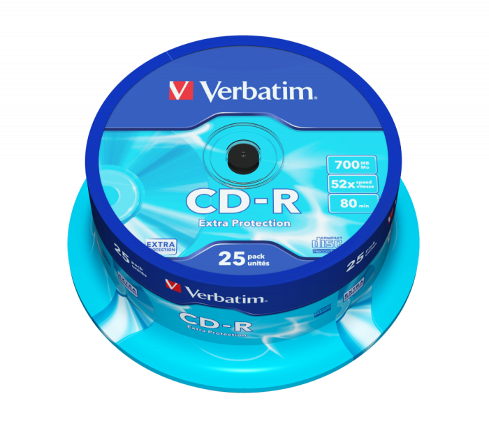 Оптический диск Verbatim CD-R 700MB 52X Extra Protection, Spindle, 25 шт