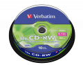 Оптический диск Verbatim CD-RW 700MB 12X SERL Scratch Resistant, Spindle, 10 шт Оптический диск Verbatim CD-RW 700MB 12X SERL Scratch Resistant, Spindle, 10 шт