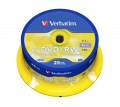 Оптический диск Verbatim DVD+RW 4.7GB 4X SERL Matt Silver, Spindle, 25 шт Оптический диск Verbatim DVD+RW 4.7GB 4X SERL Matt Silver, Spindle, 25 шт