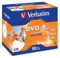 Оптический диск Verbatim DVD-R 4.7GB 16X AZO Wide Inkjet Printable ID Brand, Slim Case, 10 шт Оптический диск Verbatim DVD-R 4.7GB 16X AZO Wide Inkjet Printable ID Brand, Slim Case, 10 шт