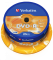 Оптический диск Verbatim DVD-R 4.7GB 16X AZO Matt Silver, Spindle, 25 шт