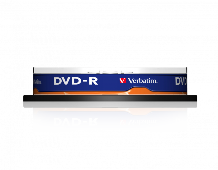 Оптический диск Verbatim DVD-R 4.7GB 16X AZO Matt Silver, Spindle, 10 шт