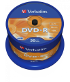 Оптический диск Verbatim DVD-R 4.7GB 16X AZO Matt Silver, Spindle, 50 шт Оптический диск Verbatim DVD-R 4.7GB 16X AZO Matt Silver, Spindle, 50 шт