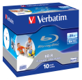 Оптический диск Verbatim BD-R SL 25GB 6X HardCoat Inkjet Printable, Slim Case, 10 шт Оптический диск Verbatim BD-R SL 25GB 6X HardCoat Inkjet Printable, Slim Case, 10 шт