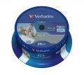 Оптический диск Verbatim BD-R SL 25GB 6X Datalife Wide Inkjet Printable, Spindle, 25 шт Оптический диск Verbatim BD-R SL 25GB 6X Datalife Wide Inkjet Printable, Spindle, 25 шт