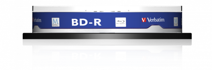 Оптический диск Verbatim BD-R 25GB 4X MDISC Lifetime archival Inkjet Printable, Spindle, 10 шт