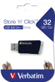 Флеш-накопитель Verbatim Store 'n' Click USB 3.2 Gen 1 32GB, R/W 80/25 МБ/с Флеш-накопитель Verbatim Store 'n' Click USB 3.2 Gen 1 32GB, R/W 80/25 МБ/с