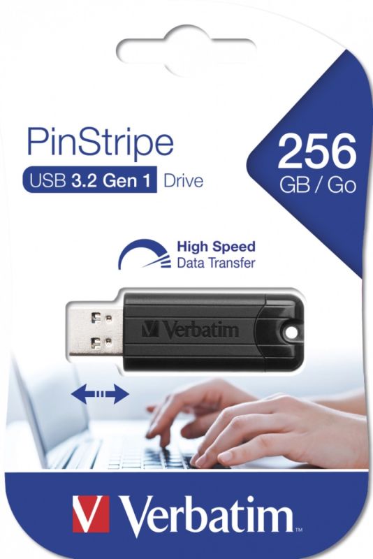 Флеш-накопитель Verbatim PinStripe USB 3.2 Gen1 256GB