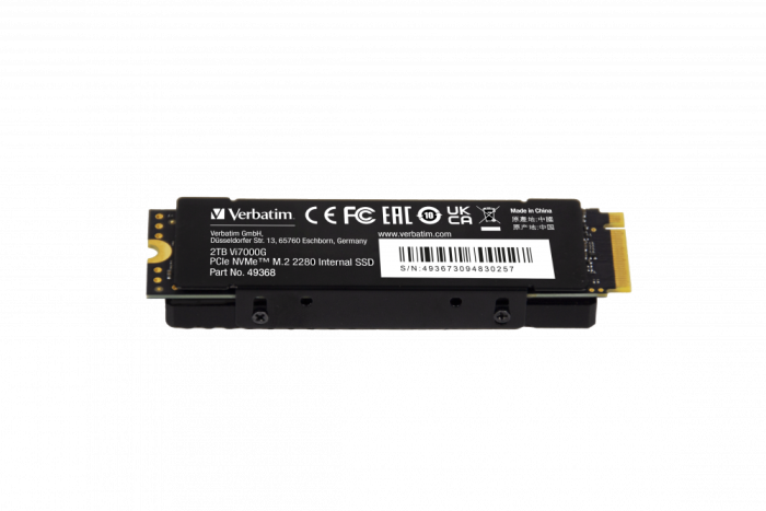 Внутренний накопитель Verbatim VI7000G SSD PCIe NVMe 2TB, R/W 7000/6500 МБ/с