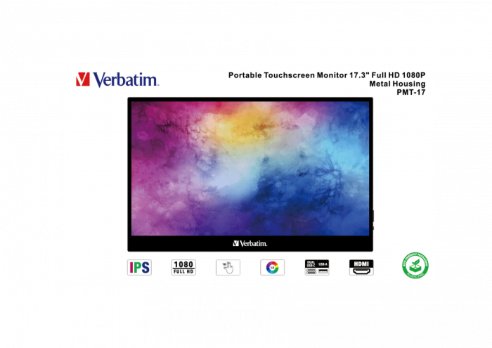 Портативный сенсорный монитор Verbatim PMT-17 Portable Touchscreen Monitor 17.3" Full HD 1080p
