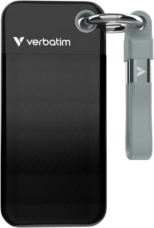 Внешний накопитель Verbatim Pocket SSD 1TB, USB 3.2 Gen2, R/W 1000/1000 МБ/с черный/серый