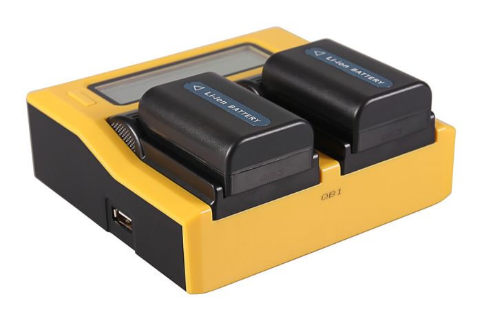 Зарядное устройство Patona Dual LCD USB для 2х аккумуляторов Sony NP-F970