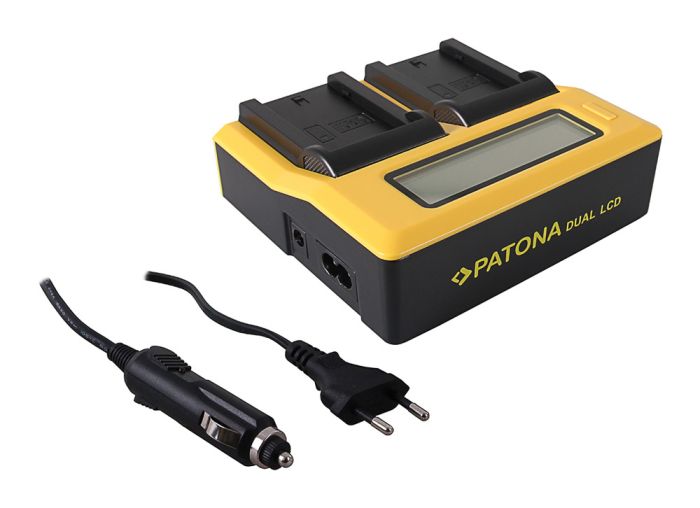 Зарядное устройство Patona Dual LCD USB для 2х аккумуляторов Sony NP-FZ100