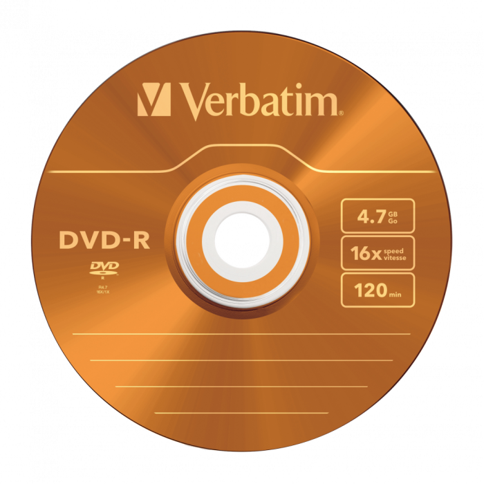 Оптический диск Verbatim DVD-R 4.7GB 16X AZO Color, Slim Case, 5 шт