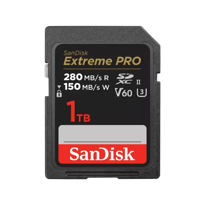 Карта памяти SanDisk Extreme Pro SDXC 1TB UHS-II U3 V60, R/W 280/150 МБ/с