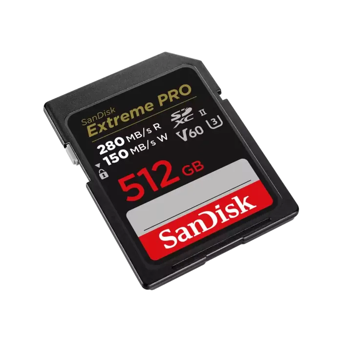 Карта памяти SanDisk Extreme Pro SDXC 512GB UHS-II U3 V60, R/W 280/150 МБ/с