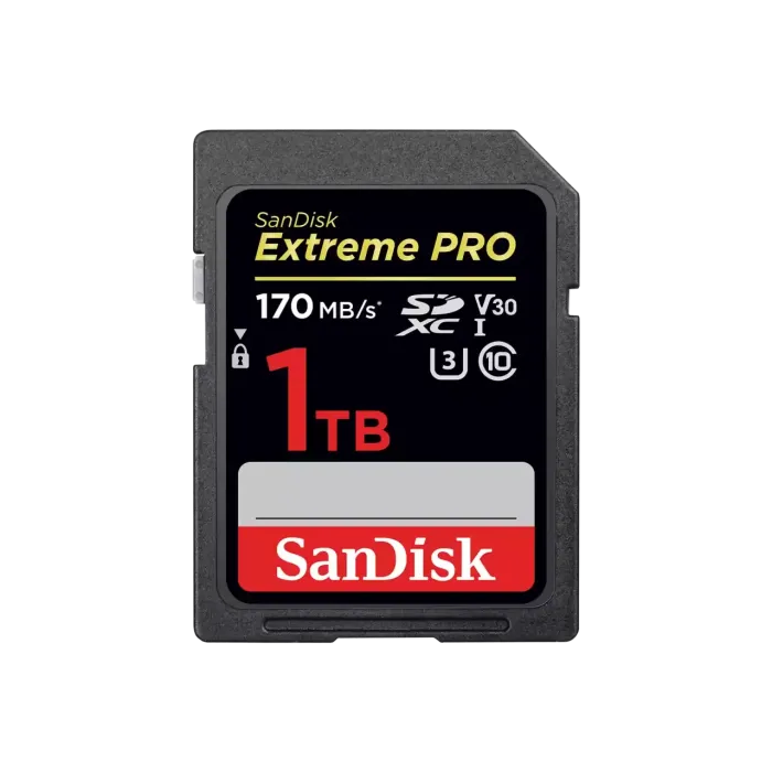 Карта памяти SanDisk Extreme Pro SDXC 1TB UHS-I U3 V30, R/W 170/90 МБ/с