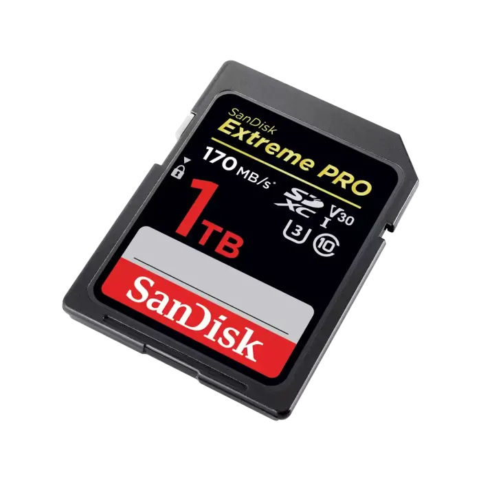 Карта памяти SanDisk Extreme Pro SDXC 1TB UHS-I U3 V30, R/W 170/90 МБ/с