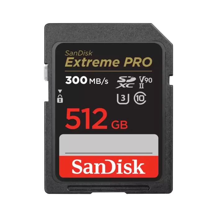 Карта памяти SanDisk Extreme Pro SDXC 512GB UHS-II U3 V90, R/W 300/260 МБ/с