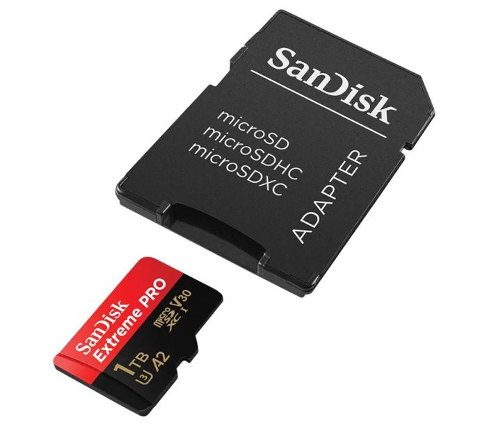 Карта памяти SanDisk Extreme Pro microSDXC 1TB UHS-I U3 V30 A2, R/W 160/90 МБ/с