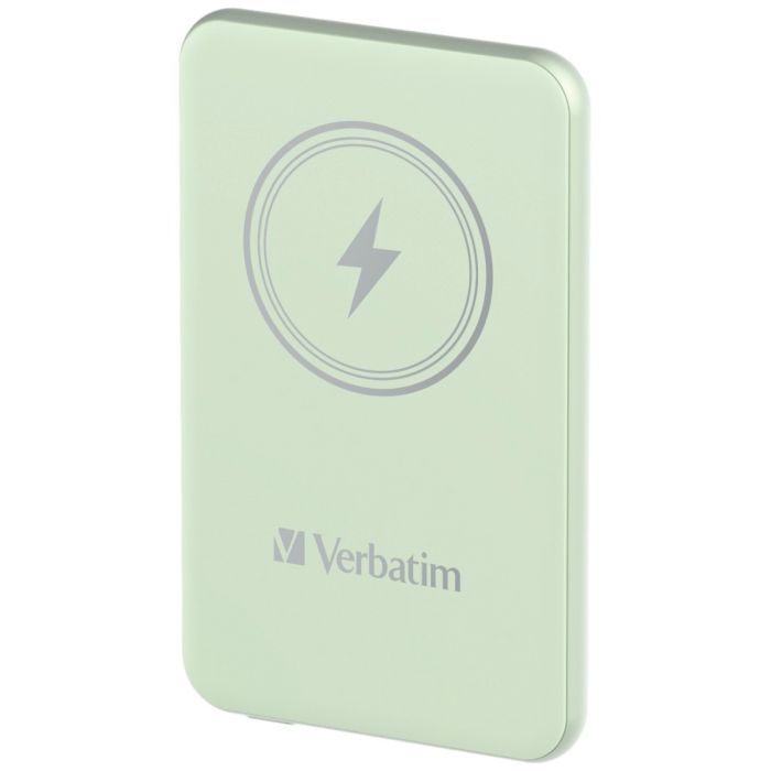 Портативный аккумулятор Verbatim Charge‘n’Go Power Bank 5000 мАч с беспроводной зарядкой, зелёный
