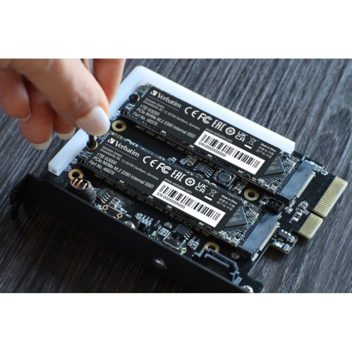 Внутренний накопитель Verbatim Vi3000 M.2 SSD PCIe NVMe 1TB, R/W 3100/2900 МБ/с
