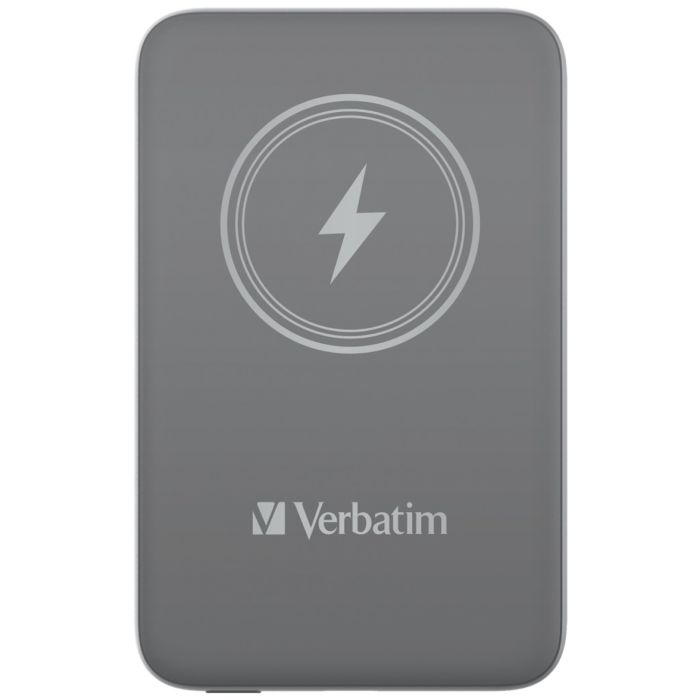 Портативный аккумулятор Verbatim Charge‘n’Go Power Bank 10000 мАч с беспроводной зарядкой, серый