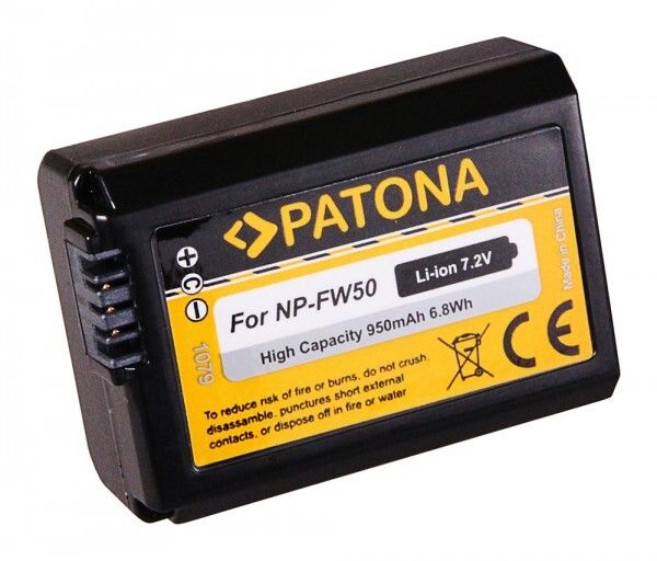 Аккумулятор Patona Premium аналог Sony NP-FW50