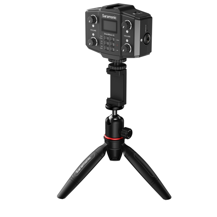 Микшер Saramonic SmartMixer 4C 4-канальный с функцией записи вход: 2х 3,5 мм и 2х XLR / 1/4"; выход