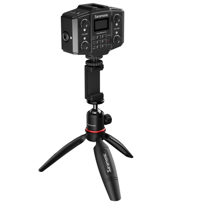 Микшер Saramonic SmartMixer 4C 4-канальный с функцией записи вход: 2х 3,5 мм и 2х XLR / 1/4"; выход