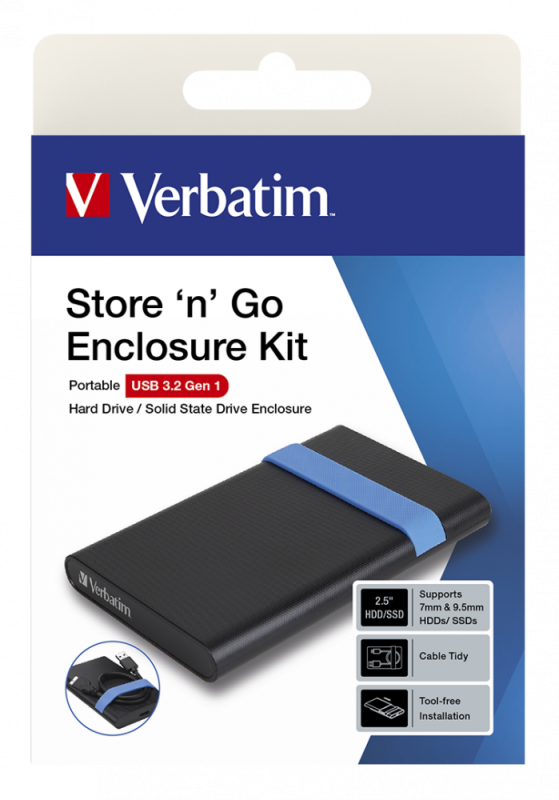 Комплект корпуса Verbatim Store'n'Go V 2.5'' SNG Enclosure Kit USB 3.2 Gen 1