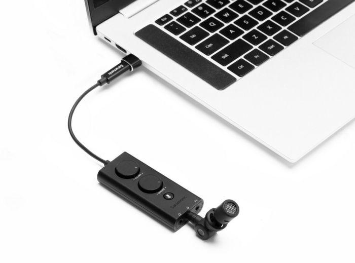 Внешняя звуковая карта Saramonic SR-EA5 USB Type-C для микрофона и наушников 3,5 мм