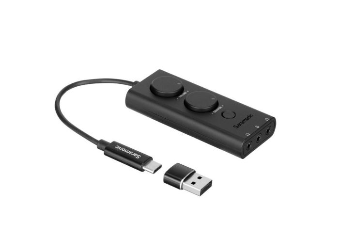 Внешняя звуковая карта Saramonic SR-EA5 USB Type-C для микрофона и наушников 3,5 мм