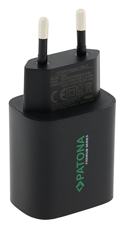 Сетевое зарядное устройство Patona Premium PD20W ADAPTER 1xUSB-C