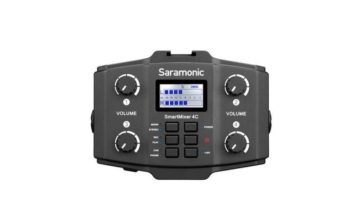 Микшер Saramonic SmartMixer 4C 4-канальный с функцией записи вход: 2х 3,5 мм и 2х XLR / 1/4"; выход